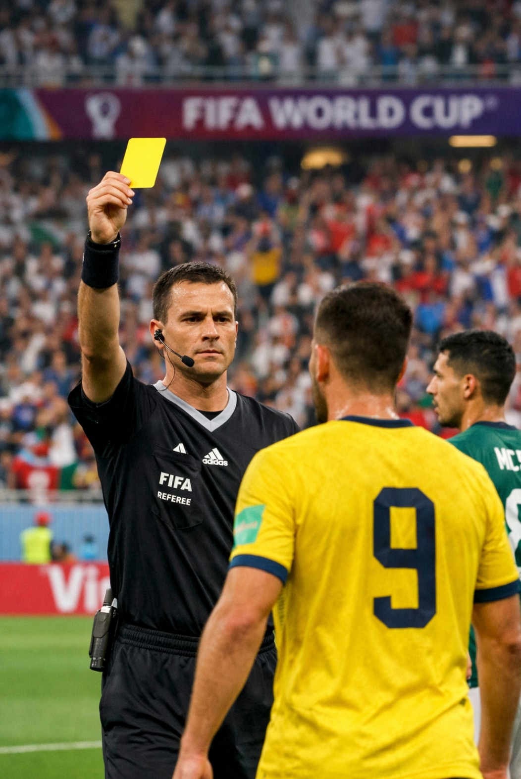 世界杯小组赛黄牌判罚画面