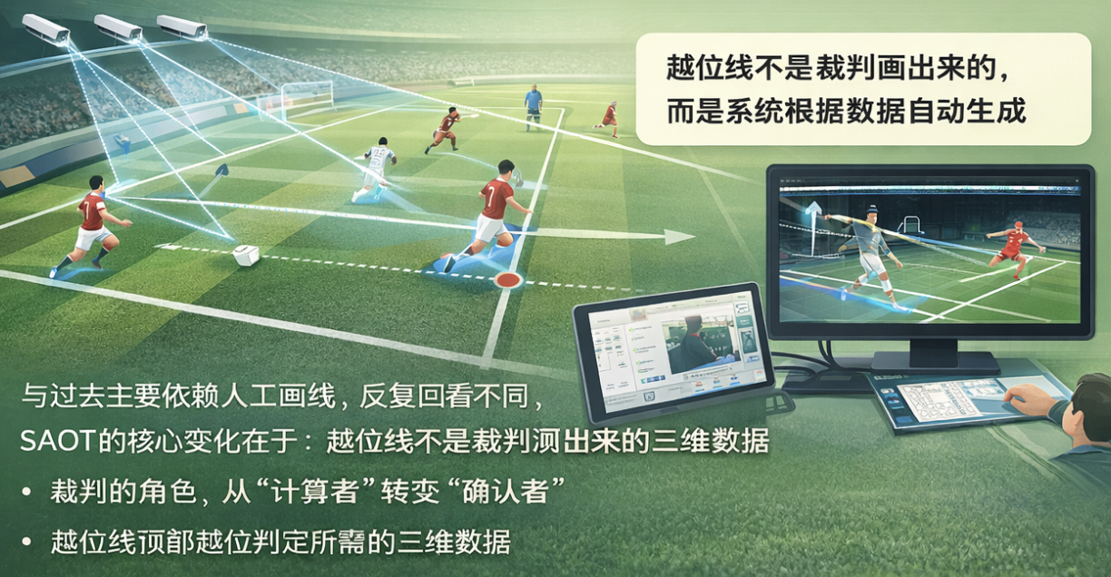 半自动越位系统示意图