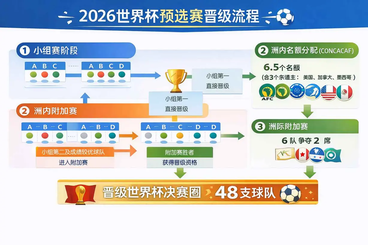 2026世界杯预选赛晋级流程结构图