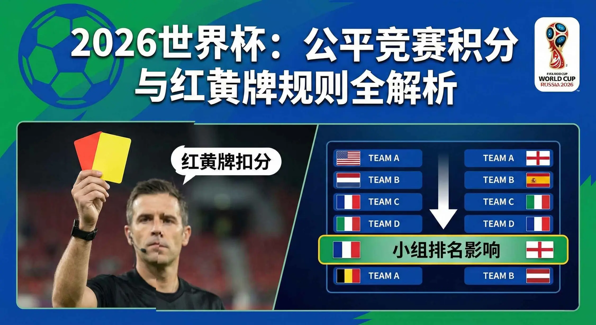 2026世界杯公平竞赛积分规则详解：红黄牌如何决定小组晋级？