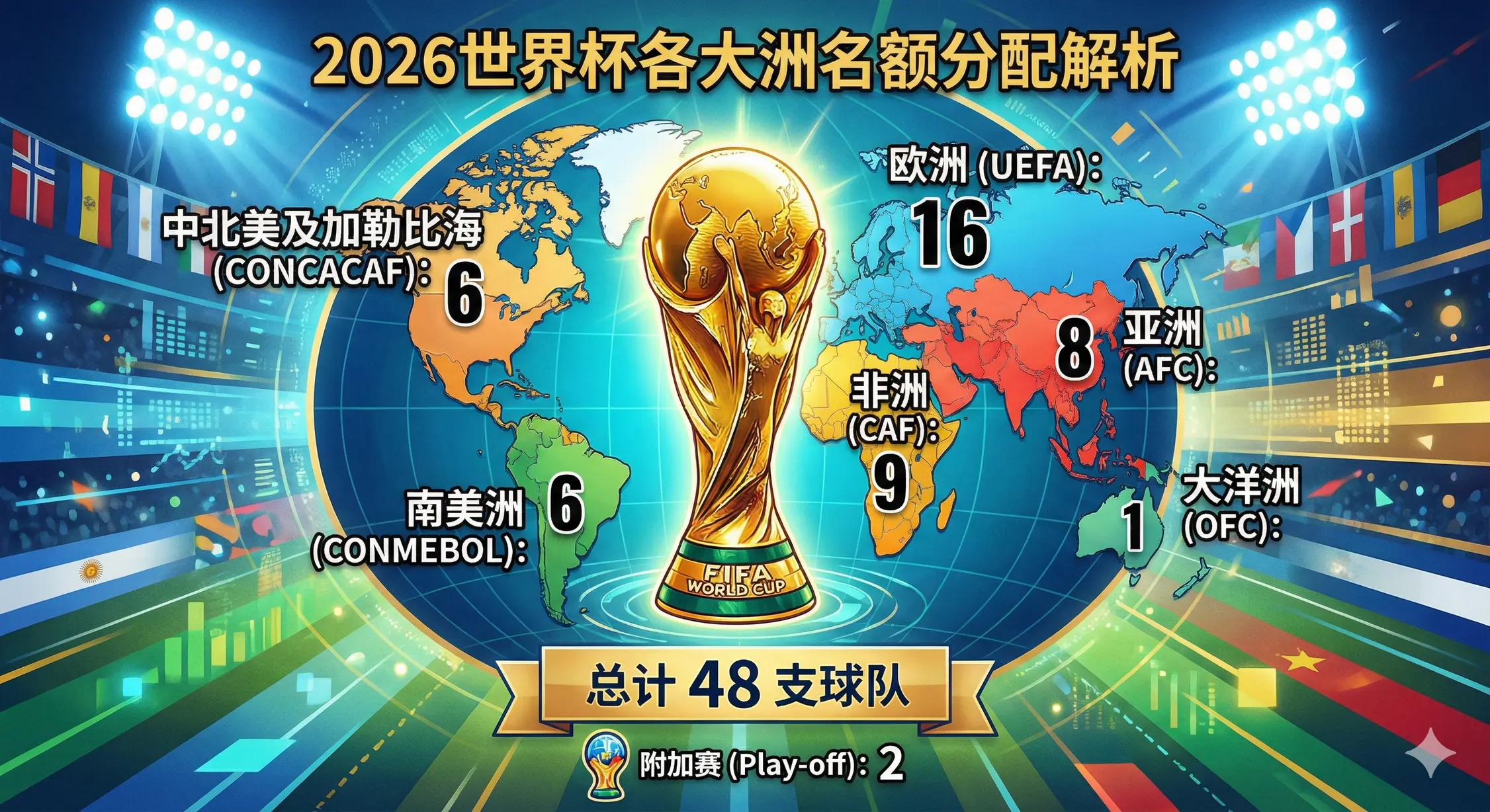 2026世界杯各大洲名额为何不同？名额分配规则说明