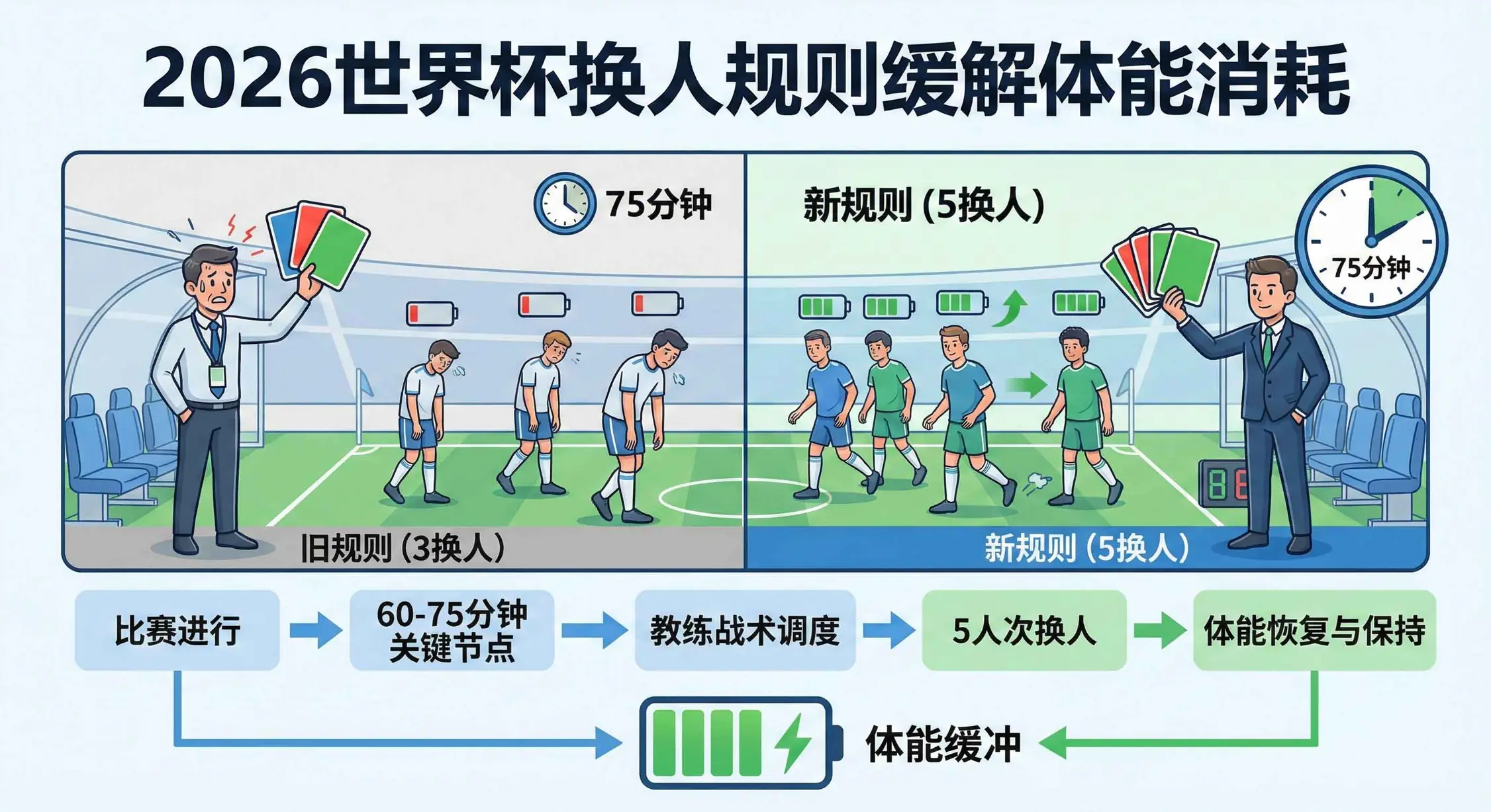 2026世界杯换人规则缓解体能消耗