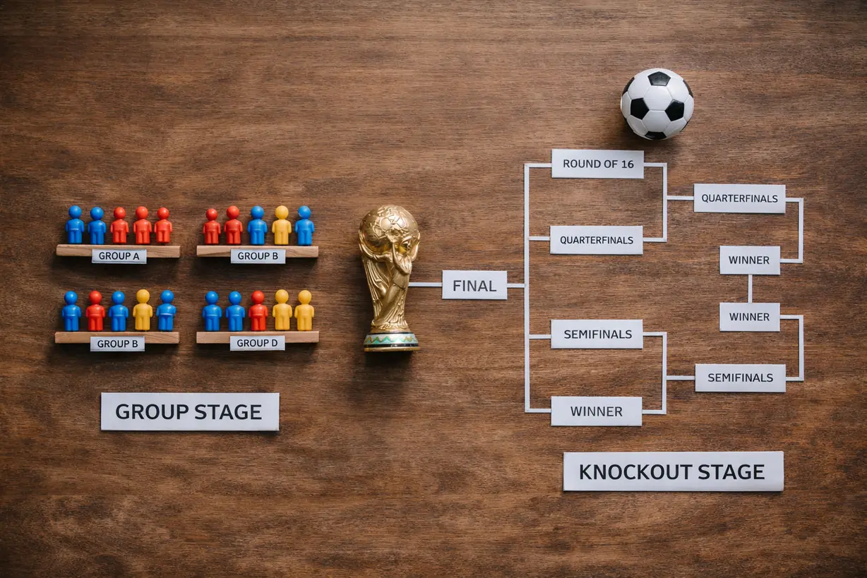 32队世界杯小组赛与淘汰赛结构图