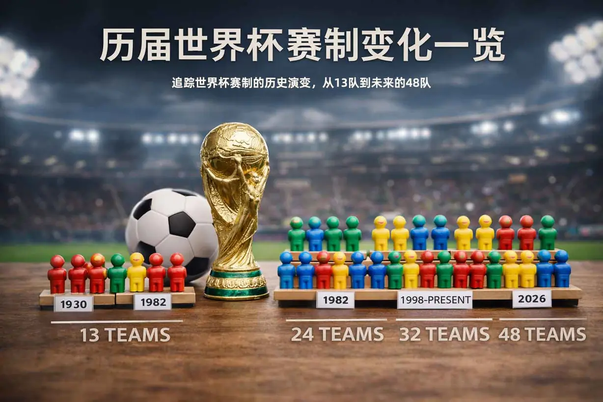 历届世界杯赛制变化一览（1930–2026）扩军与规则演变全解