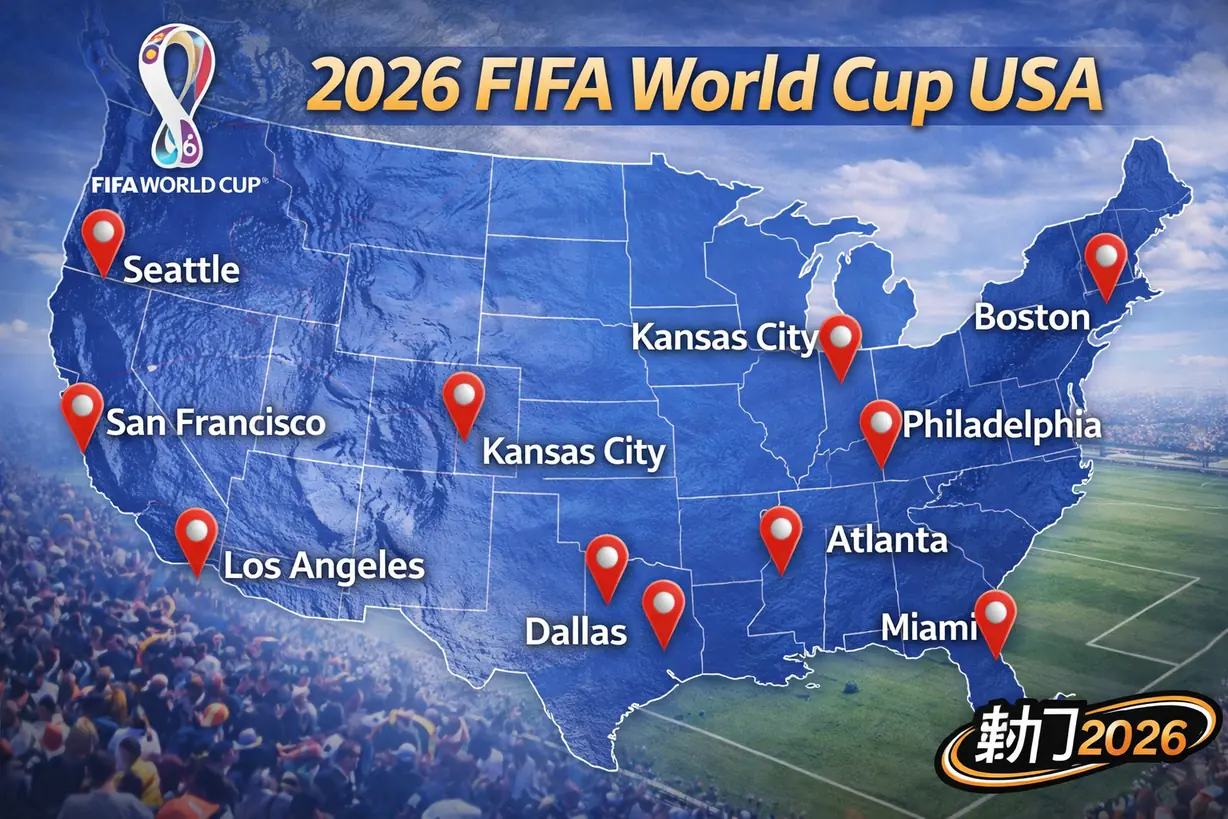 2026世界杯美国比赛城市分布图