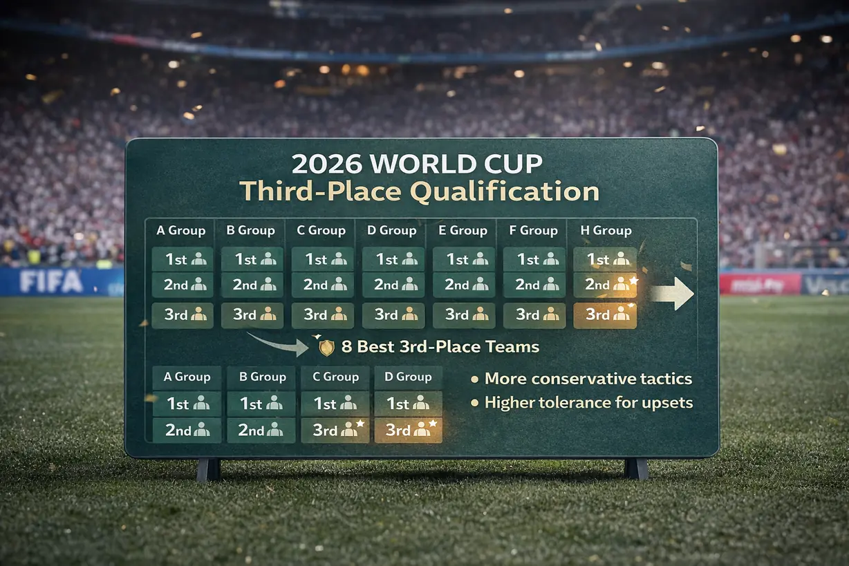 世界杯小组第三晋级规则示意图