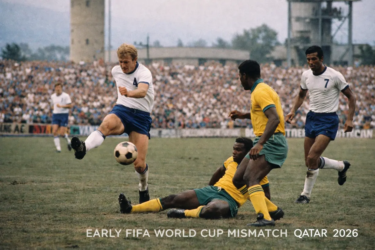 世界杯早期强弱差距明显比赛画面