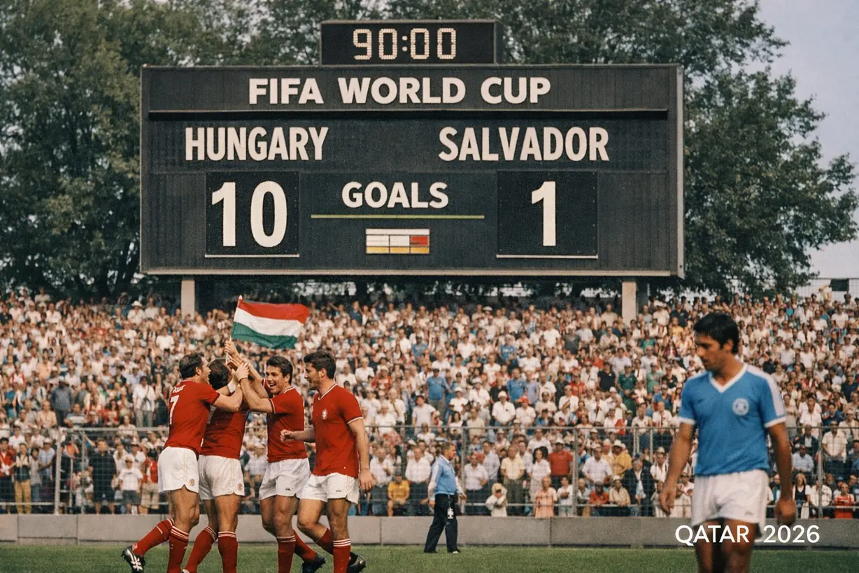 世界杯历史最大比分比赛场景