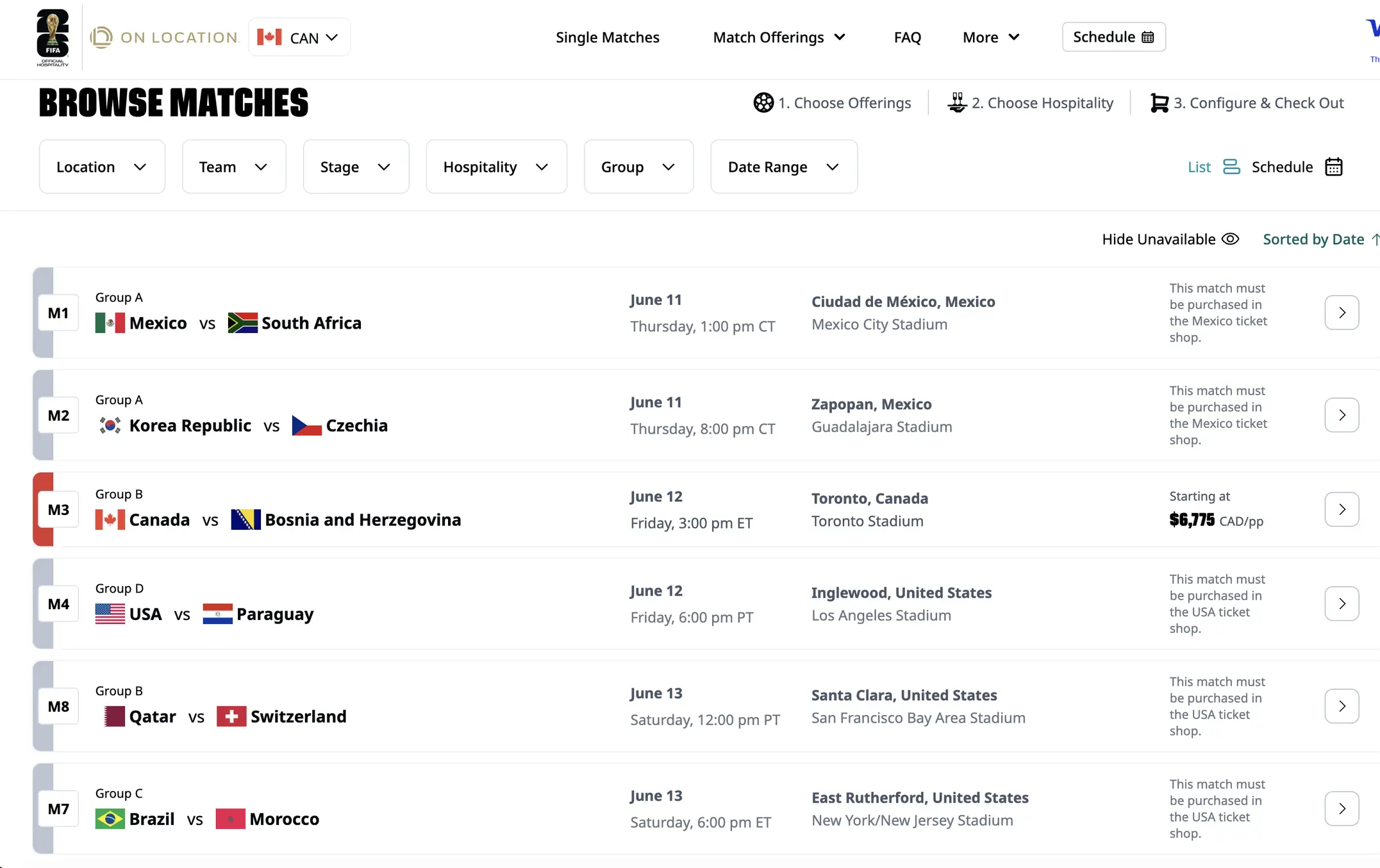 FIFA官方购票平台界面示意